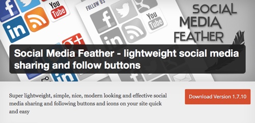 Social Media Feather Plugin on WordPress.