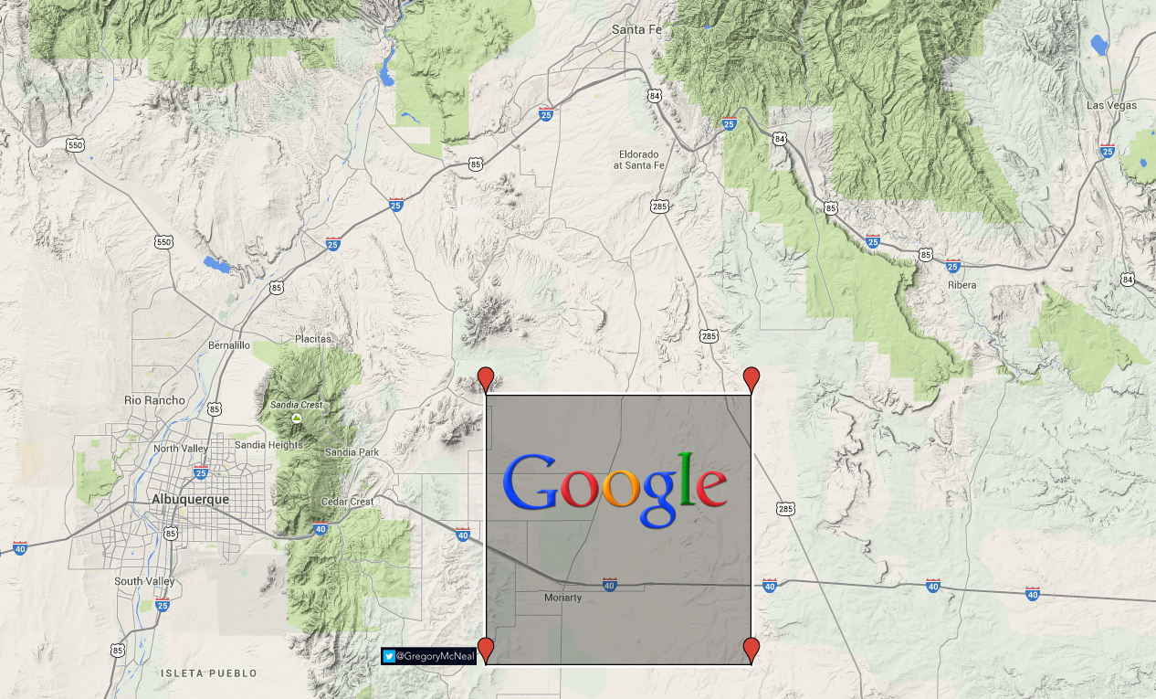 Google is hoping to test internet broadcasting drones, or the radios associated with those drones, at a test site in New Mexico.