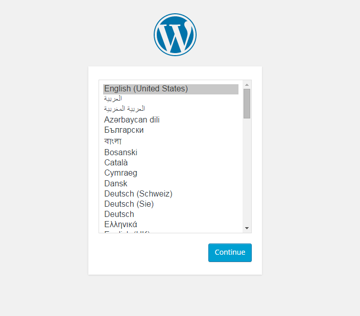 WordPress configuration wizard