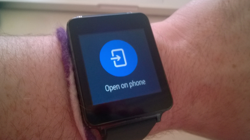 Android Wear interaction (photo: Ewan Spence)