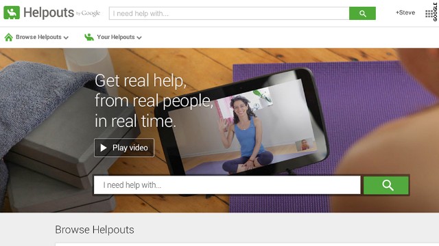 On Google Helpouts, people can pay to video chat with experts in various categories, including home improvement and cooking. 