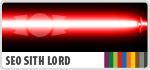 SEO Wars Sith Lord Red Lightsaber Badge