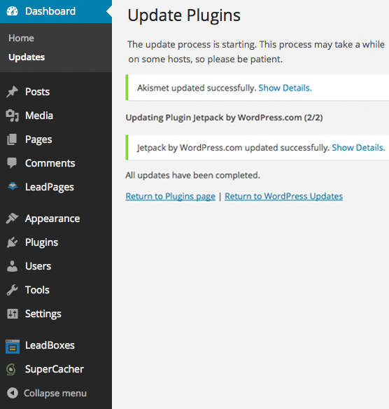 how do i update wordpress plugins