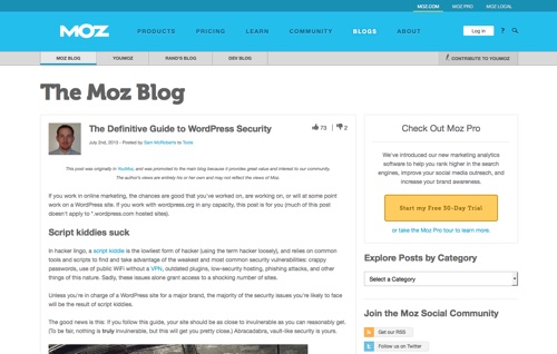 The Definitive Guide to WordPress Security.