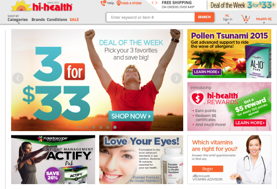 Hi-Health sells nutritional products online and through physical stores.
