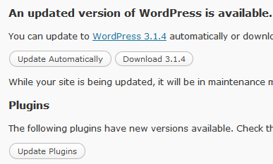 wordpress update 3.1.4