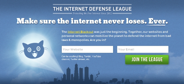 Internet Defense League homepage