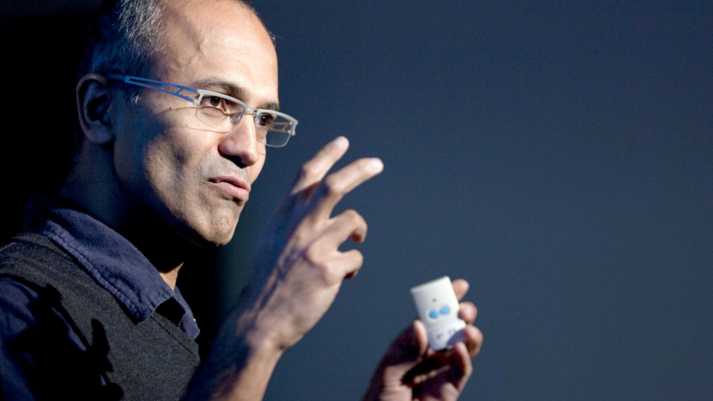 Microsoft CEO Satya Nadella (image: Photographer: David Paul Morris/Bloomberg)