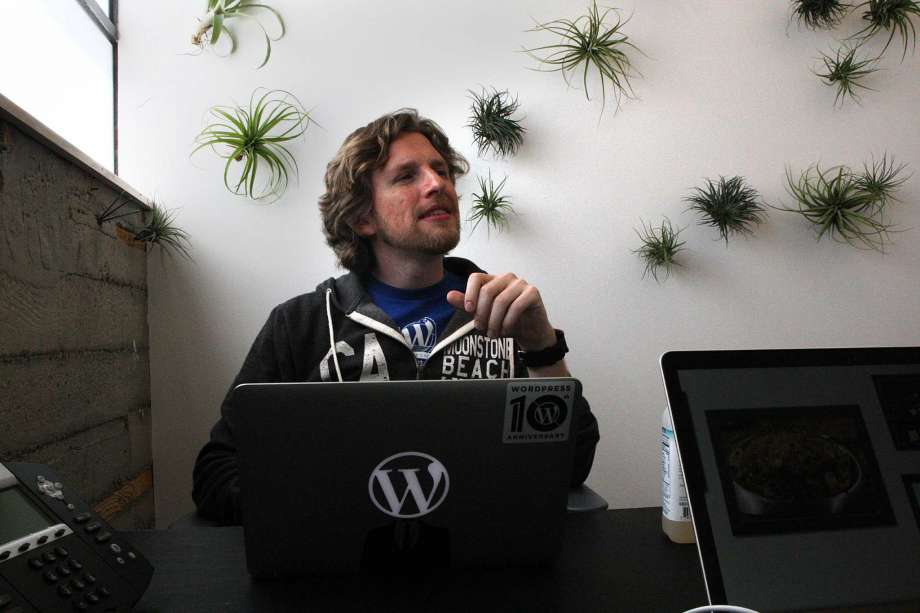 Wordpress founder Matt Mullenweg in his new office building in San Francisco, Calif., on Wednesday, July 24, 2013, where this coming weekend will be the annual WordCamp conference. Photo: Liz Hafalia, Staff / ONLINE_YES